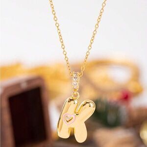 Initial 'K' Pendant Necklace N1260